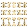 thumbnail image 1 of 15Pack Brass Chicago Screws, 4x5x10mm Post Nail Stud Rivets, Gold, 1 of 6