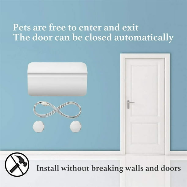 Tope de puerta para mascotas Correa ajustable para puerta Puertas para mascotas Puerta para gatos Acceso libre para gatos y perros