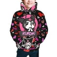 thumbnail image 6 of Sanrio Kuromi Kids' Hoodie 3d Print Sweatshirt Soft Pullover Hooded With Big Pockets Fans Gifts For Boys Or Girls X-Large, 6 of 7