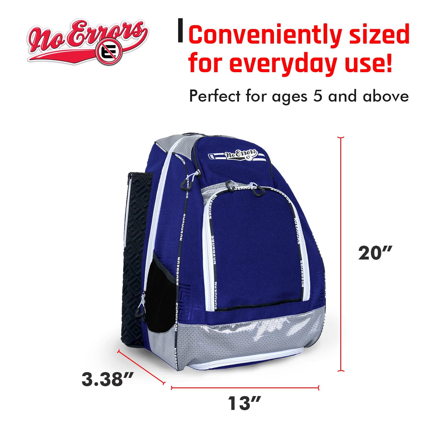 Sports RBP Rookie Baseball and Softball Backpack - Youth Baseball and Softball Bat Bag with Fence Hooks - Baseball and Softball Equipment Bag for Kids