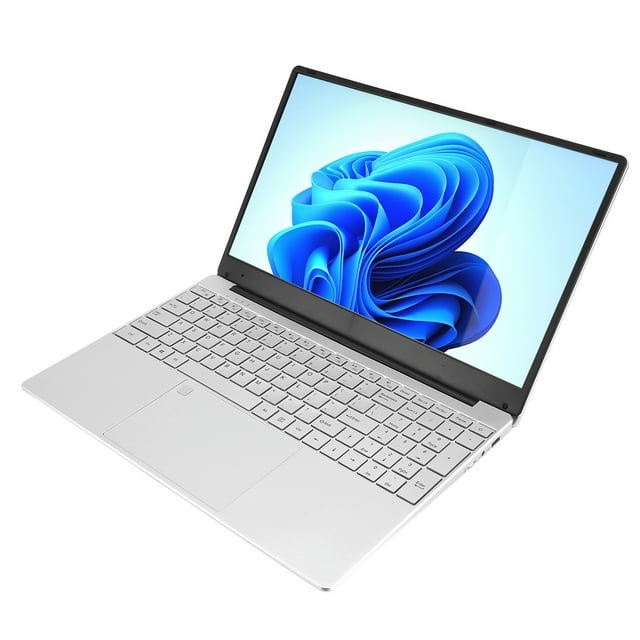Portátil de 15,6 pulgadas con Windows 11, CPU Intel N5095, IPS, HD, 1920 x 1080, desbloqueo por huella dactilar, 100-240 V, color plateado, 16 G, 512 G, enchufe estadounidense