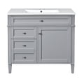 thumbnail image 6 of Euroco Freestanding Bathroom Vanity with Drawers and Cabinet Door Organizer, Modern Sink Cabinet, Easy Assembly, 6 of 6