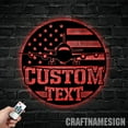thumbnail image 2 of Craftnamesign Custom Airplane US Flag Metal Wall Art LED Light, Custom Pilot Name Sign, 2 of 5