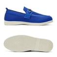 thumbnail image 4 of Mens Casual Loafers Breathable Mesh Slip On Shoes - Comfortable Walking Sneakers with Horsebit Detail - Lightweight Blue,Size 11, 4 of 9