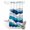 Navy Blue, variant on No Hook Shower Curtain, Blue White Ombre Shower Curtains for Bathroom with See Through Top Window, Modern Geometric Moire Abstract Art Waterproof & Washable Bath Curtain Stall 48"x72"