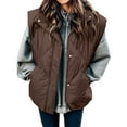 thumbnail image 3 of Lovzfmll Winter Coats for Women, Solid Color Stand Collar Vest, Sleeveless Quilted Puffer Jacket, Winter Clothing, 3 of 6