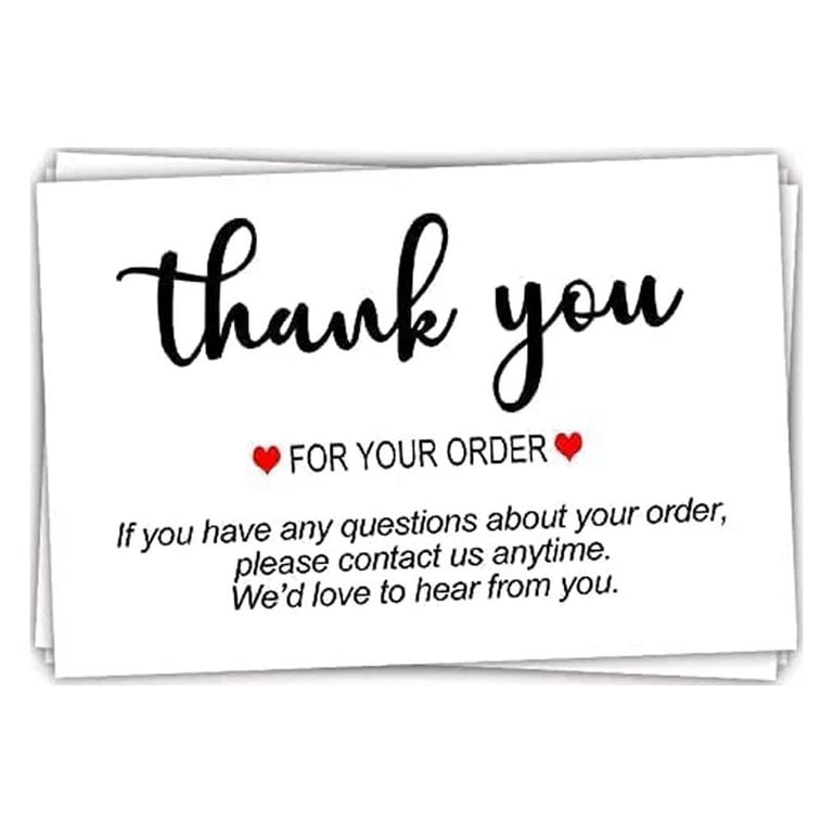 100 Watercolor Rainbow Thank You Cards For Small Business - 3.5x2 Inch Order Inserts, Customer Appreciation Notes