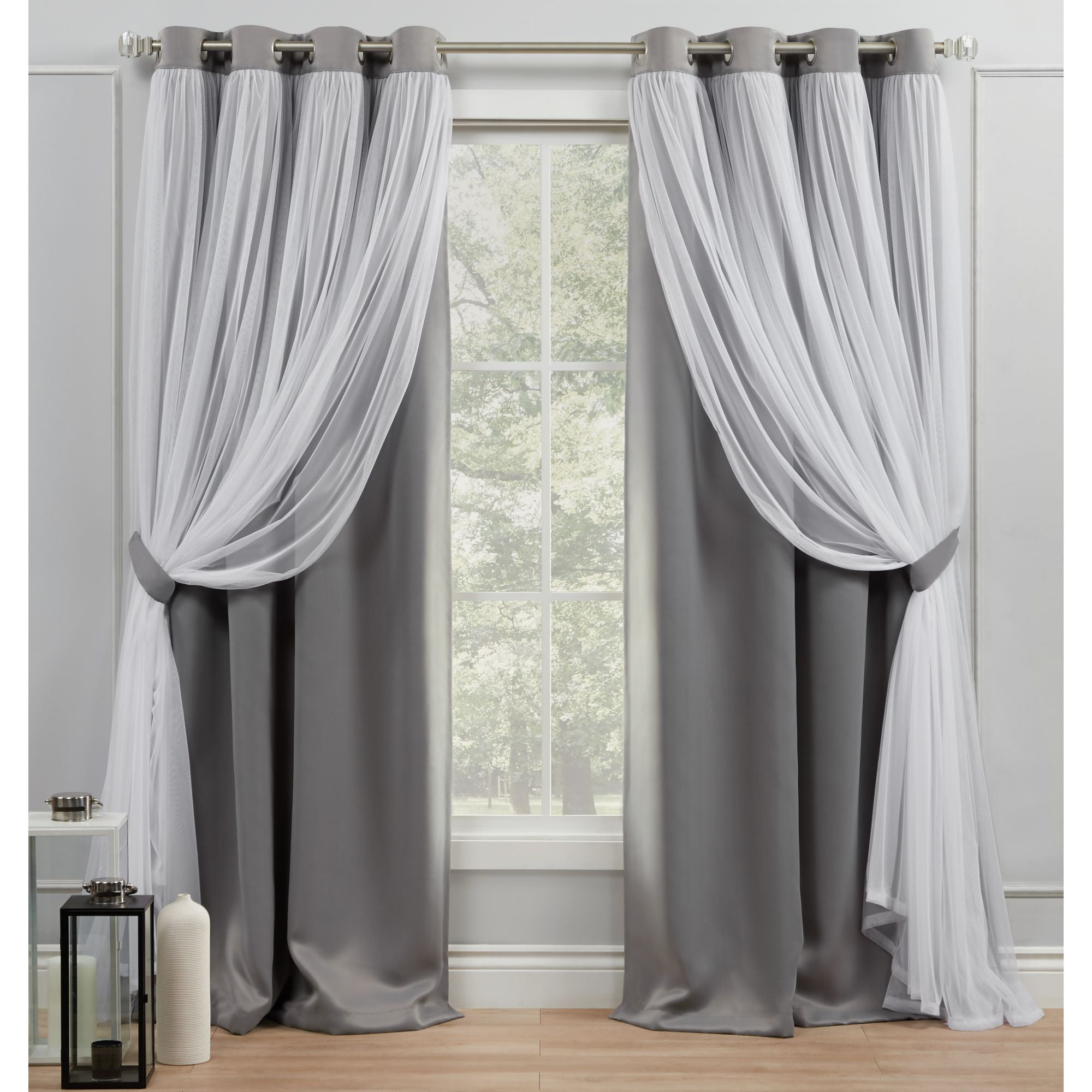 gray drapes