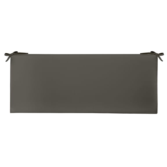 RSH Décor Indoor Outdoor 3” Foam Bench Cushion with Ties (38” x 18” x 3”), Solid Charcoal Grey