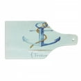 thumbnail image 1 of Anchor Cutting Board, Watercolors Anchor and Rope Time to Travel Classic Sail Emblem Drogue Voyage, Tempered Glass Cutting and Serving Board, Wine Bottle Shape, Blue White Brown, by Ambesonne, 1 of 1