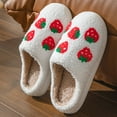thumbnail image 6 of Gubotare Slippers Women Slipper House Slippers for Women Men Plush Warm Fuzzy Slippers Fluffy Bedroom Shoes Indoor Slip On Size 6 (Red,6), 6 of 6