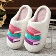 thumbnail image 3 of Rokment Women's Slippers Cozy Fuzzy Warm Butterfly Memory Foam House Shoes for Bride Bedroom Home Slip on Winter Indoor Outdoor Purple Size 9, 3 of 5