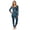 Women, variant on Halloween Pajamas, Navy Blue Matching Family Pajamas Pumpkin Front Long Sleeve 2 Piece Pajama Set Comfort Sleepwear Nightwear Loungewear Classic Casual Family Wear