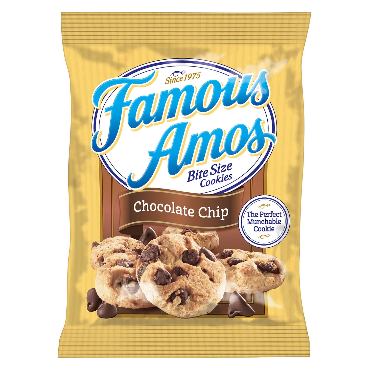 2 Boxes Of 42 Famous Amos Chocolate Chip Cookies 2oz Bags