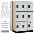 thumbnail image 4 of 15" Wide Triple Tier Designer Wood Locker - 3 Wide - 6 Feet High - 18 Inches Deep - Gray, 4 of 4