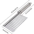 thumbnail image 2 of 2 Pcs Potato Crinkle Cutter  Crinkle Chopper  Vegetable Cutter  Crinkle Cutting Tool  Wave Cutter  Potato Cutter  Potato Chipper  Chopping Knives for Cutting Potato Vegetables Fruit, 2 of 8