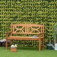 thumbnail image 2 of Outsunny 2-Seater Wooden Garden Bench for Yard, Lawn, Porch, Natural, 2 of 10