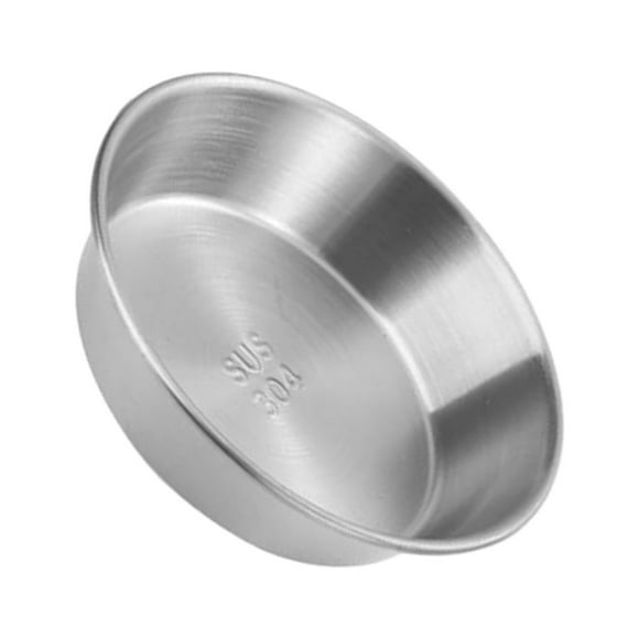 Injueey Cuenco de inmersión multifuncional de acero inoxidable, solución ligera y portátil, tazas de salsa duraderas Cocina y Comedor 10 cm (lijado)
