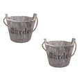 thumbnail image 6 of Uonlytech 2Pcs Rustic Wooden Flower Pots Coffee Color Wooden Plant Pots for Home Decoration, 6 of 6