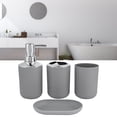 thumbnail image 3 of Juegos De Baño Para Baño, Juego De 4 Piezas Kit De Baño Acesorio Salporte Para Cepillo De Dientes Juego De Cepillo De Dientes De Plástico Biberadora De Botella De Enjuague, 3 of 7