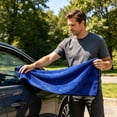 thumbnail image 7 of Kyusrd Large Hand Towels for Bathroom,Cotton Soft Absorbent Decorative Hand Towel for Face Spa Bath Gym Kitchen,Blue,70x140cm, 7 of 7