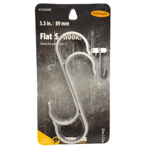 Peerless Chain Zinc 3.50 In. 2 Pack Flat SHooks, 4735239C Walmart