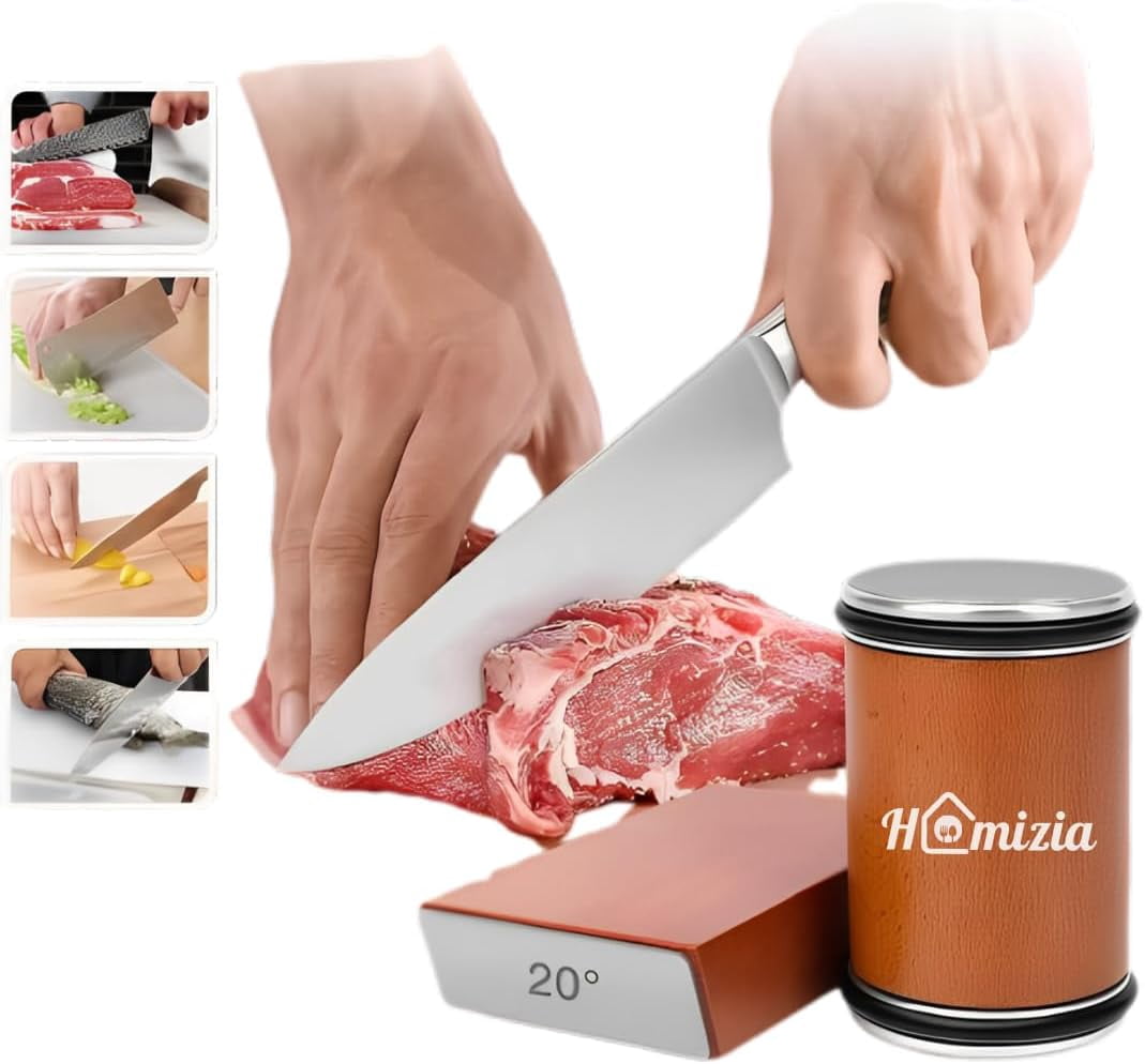 Rolling Knife Sharpener – -Crafted Sharpening Kit with Magnetic Angle System