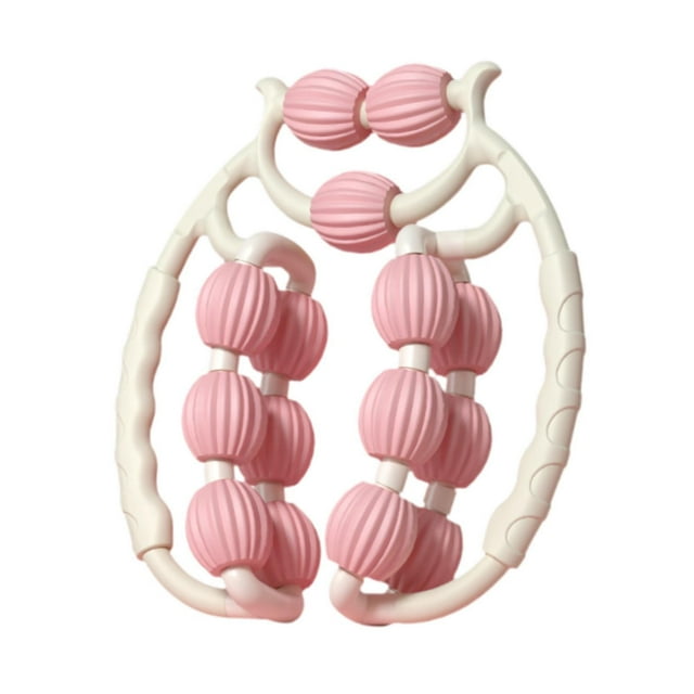 Bunblic Rouleau de Massage pour les Jambes, Rouleau de Musculation Portatif, Rouleau de Massage en Mousse à 360 Degrés, Outil de Massage des Tissus Profonds pour le Gym et la Musculation, Rose
