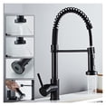 thumbnail image 2 of Deck Mounted Flexible Kitchen Faucets Pull Out Mixer Tap Black Hot Cold Kitchen Faucet Spring Style With Spray Mixers Taps ,Built To Last, 2 of 7