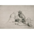 thumbnail image 2 of Jean-Louis Forain 14x11 Black Ornate Wood Framed Double Matted Museum Art Print Titled: Rest on the Flight into Egypt, 2 of 5