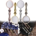 thumbnail image 4 of SPRING 1pc Portable Handheld Magnifying Mirror Vintage Style Glass Lens Reading Lens Copper/Gold/Silver/Bronze 14.3cmx1.5cm Copper, 4 of 9