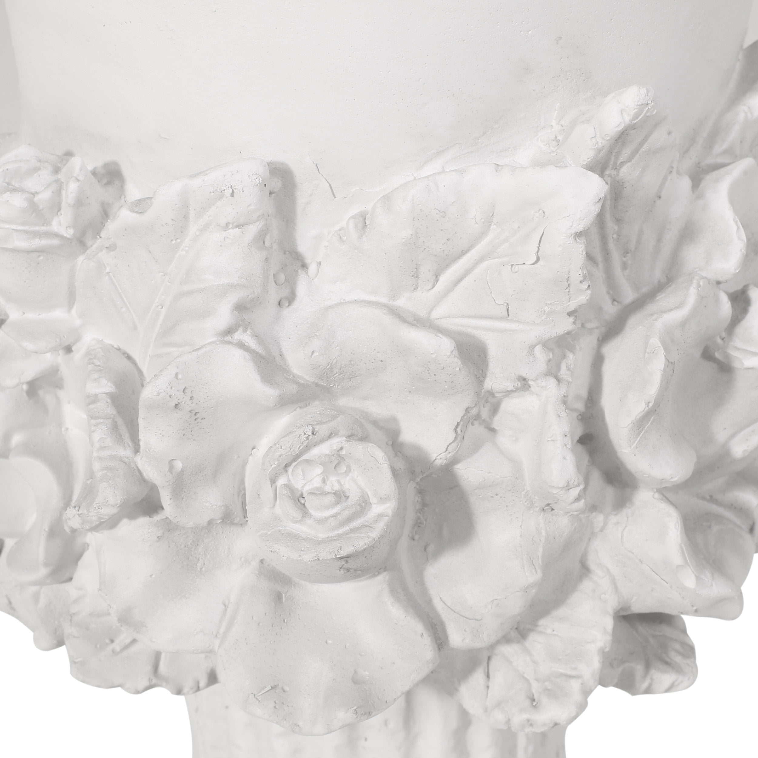 GDF Studio Michaelia Outdoor Garden Lightweight Concrete Urn Planter, Antique White
