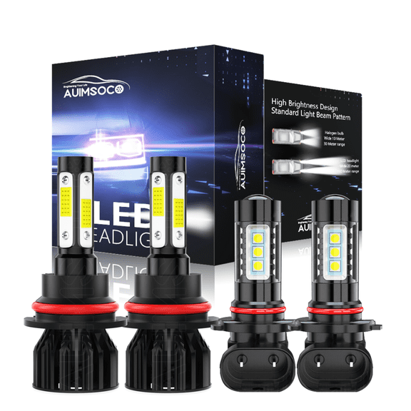 For 1999-2003 Ford F150 6000K Combo LED Headlight Hi-Low Beam   Fog Light Bulbs
