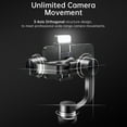 thumbnail image 4 of hohem iSteady Mobile+ 2024 3-Axis Gimbal with Magnetic Fill Light, Bluetooth Control, and Tripod for iPhone & Android, 280g Payload, 13-Hour Battery, Motion Tracking, Time-Lapse, Focus Control, and, 4 of 7