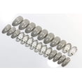 thumbnail image 1 of 24pcs Ballerina False Nails Fake Coffin Long Tips 12 Sizes with Glue (Grey Marble), 1 of 7
