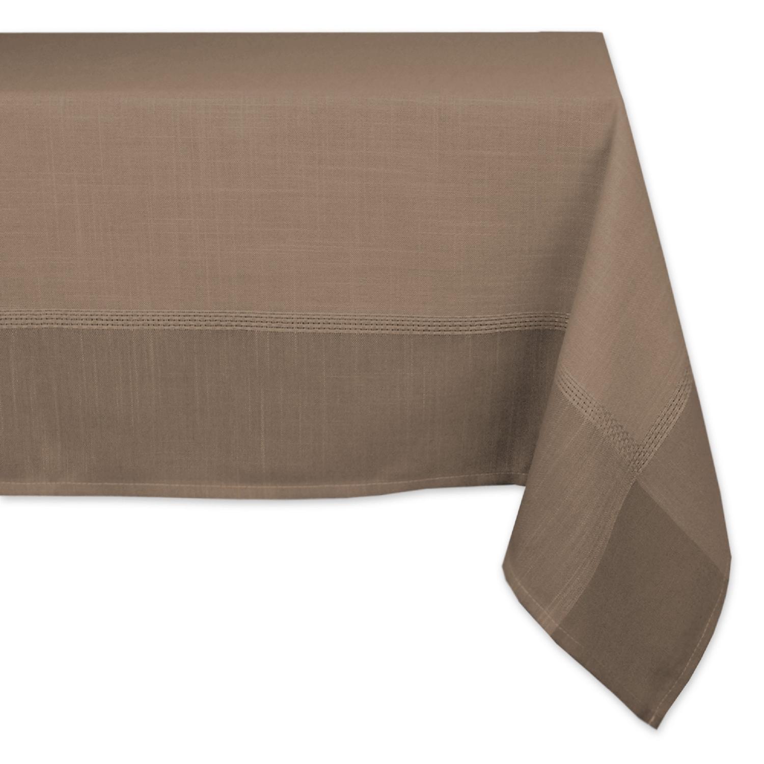 Brown Contemporary Patterned Rectangular Seamless Tablecloth 104" x 60