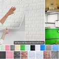 thumbnail image 1 of LASPERAL 3D Wallpaper Panels Peel and Stick Adhesive Waterproof Wallpaper for Living Room Bedroom Background Home Decor DIY Wall Brick Texture Tiles Decoration, 1 of 7
