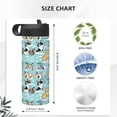 thumbnail image 4 of Sikiie Dogs Print 18OZ Insulated Straw Cup, Portable Leak-proof Sports Water Bottle, Stainless Steel Water Cup Suitable for Home and Outdoor, 4 of 8