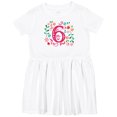 thumbnail image 3 of Inktastic 6th Birthday Flowered 6 Year Old Girl Girls Toddler Dress, 3 of 5