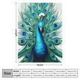 thumbnail image 4 of Pratyus Peacock Feathers Flannel Throw Blanket for Couch Sofa Bed Office Travel Camping School - Lightweight Soft Blanket for All Seasons - 3 Sizes Available 60x80in, 4 of 6
