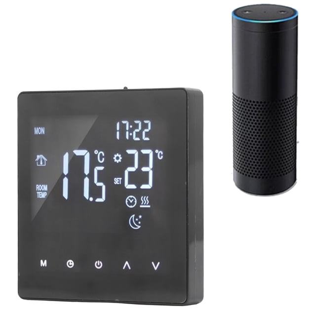 Thermostat Intelligent Écran Tactile Programmable Chauffe-Eau au Sol Contrôleur AC90-240V