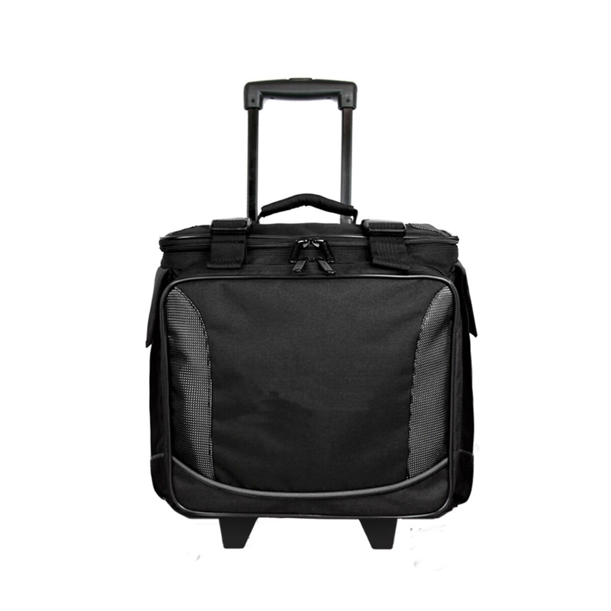 2 in 1 Red White Wine Bottle Rolling Storage Heavy Duty Organizer and 60 Cans Packs Beverage Insulated Cooler Case Wheels
