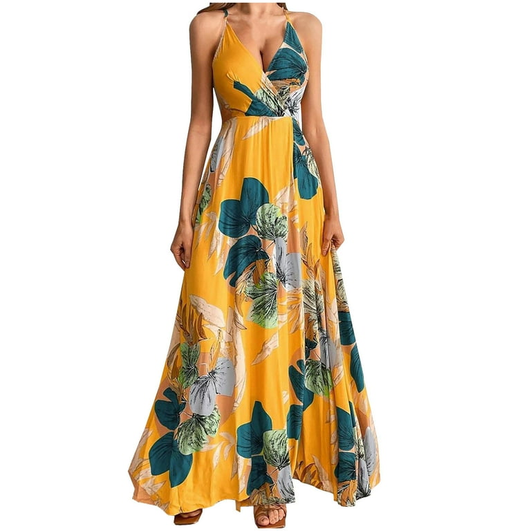 Women's Maxi Dress Casual Dress Floral Dress Slip Dress Elegant Fashion Modern Outdoor Vacation Going out Regular Fit Floral Sleeveless V Neck Black