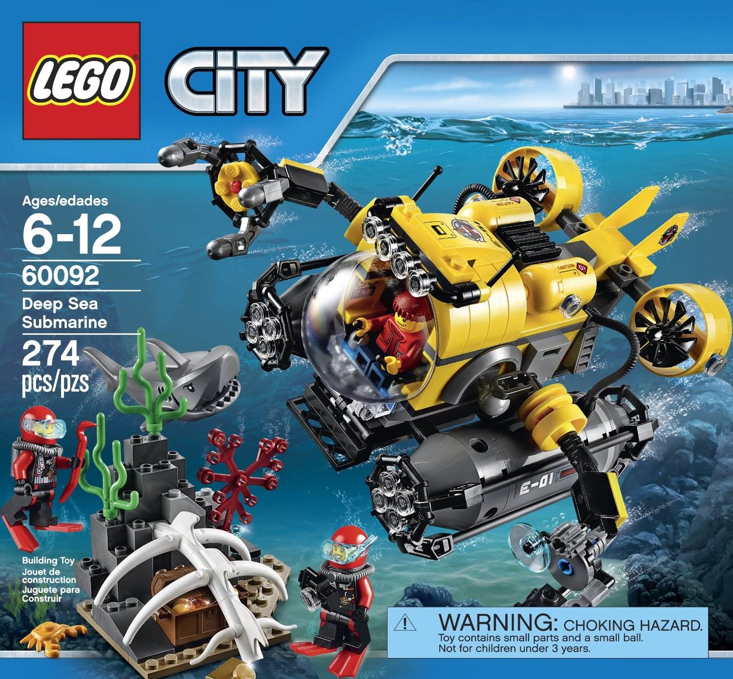 LEGO　Sea　Kit　[並行輸入品]並行輸入品-　Explorers　City　Submarine　Building　Deep　60092