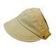 thumbnail image 4 of Sombrero para el sol para mujer, sombrero informal de ala ancha con protección solar, sombrilla, cola de caballo, senderismo Caqui, 4 of 9