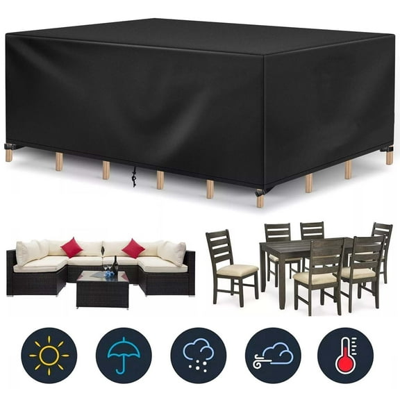 SkyTex Patio Furniture Cover Waterproof Outdoor Sectional Sofa Set Covers Heavy Duty, 74 Inch L x 47 Inch W x 27 Inch H