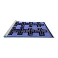 thumbnail image 2 of Ahgly Company Machine Washable Indoor Round Abstract Blue Modern Area Rugs, 8' Round, 2 of 4