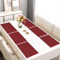 thumbnail image 2 of Red and White Checkered Pattern Summer Placemats Table Placemats Set Of 6-Linen Kitchen Washable Placemats Table Mats 11.8"x17.7" Non-Slip Heat Resistant, 2 of 5