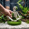 thumbnail image 4 of Dalxymotic Halloween Aquarium Skeleton Decor, Resin Skull Aquarium Ornament, Fish Shrimp Shelter Hiding Cave, Halloween Decorations Indoor Outdoor for Home, Office, Desk, Table, 4 of 5