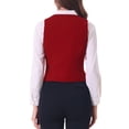 thumbnail image 3 of CHALECO DE VELVET INSPIRADOR CHIC PARA MUJER, SIN MANGAS, ESTILO RETRO, BLAZER STEAMPUNK, VESTIDO ELEGANTE, COLOR ROJO, 3 of 5